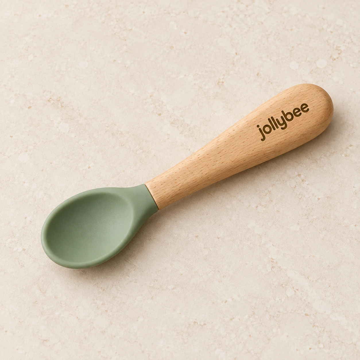 Jollybee silicone-tipped feeding spoon, product view